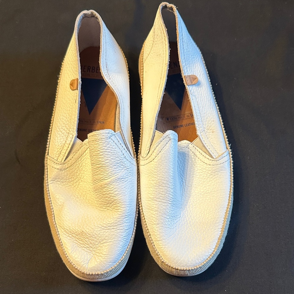 Luxurious White Leather Loafers